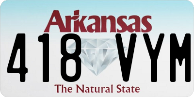 AR license plate 418VYM