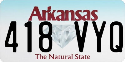 AR license plate 418VYQ