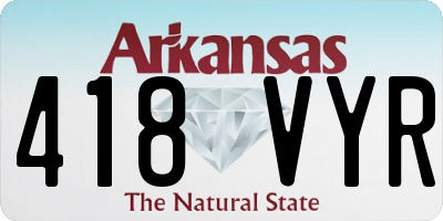 AR license plate 418VYR