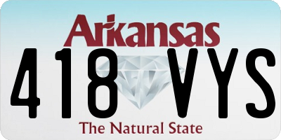 AR license plate 418VYS