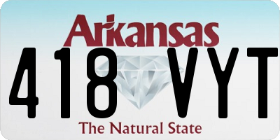 AR license plate 418VYT