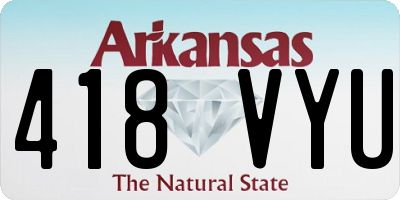 AR license plate 418VYU