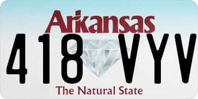 AR license plate 418VYV