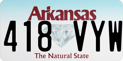 AR license plate 418VYW