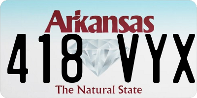 AR license plate 418VYX