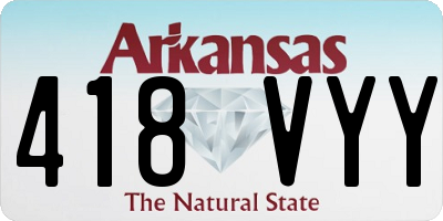 AR license plate 418VYY