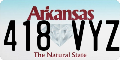 AR license plate 418VYZ