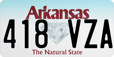AR license plate 418VZA