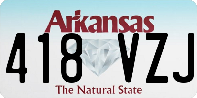 AR license plate 418VZJ
