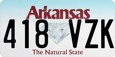 AR license plate 418VZK