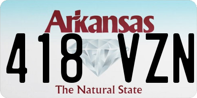 AR license plate 418VZN