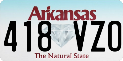 AR license plate 418VZO