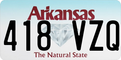 AR license plate 418VZQ