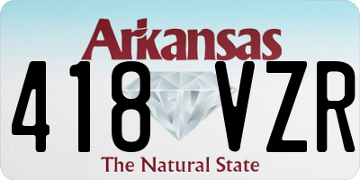 AR license plate 418VZR