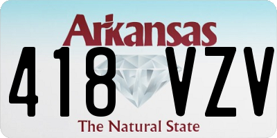 AR license plate 418VZV