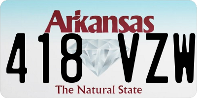 AR license plate 418VZW