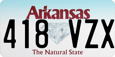 AR license plate 418VZX