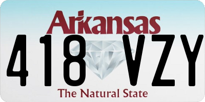 AR license plate 418VZY