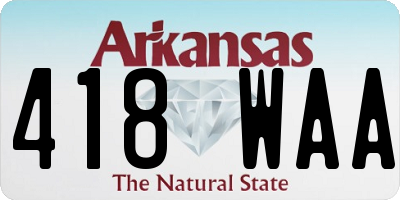 AR license plate 418WAA