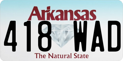 AR license plate 418WAD