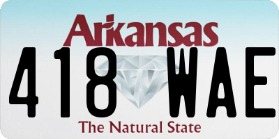 AR license plate 418WAE