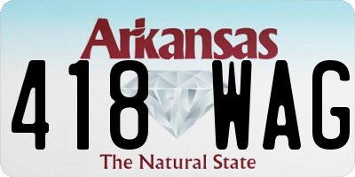 AR license plate 418WAG