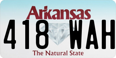 AR license plate 418WAH