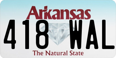 AR license plate 418WAL