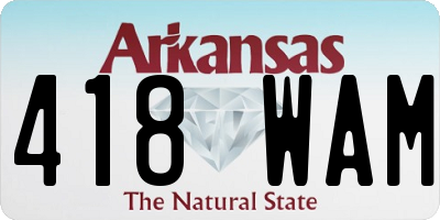AR license plate 418WAM