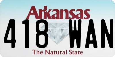 AR license plate 418WAN