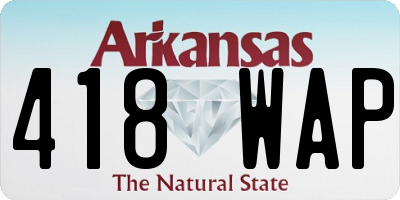 AR license plate 418WAP