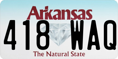 AR license plate 418WAQ