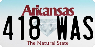 AR license plate 418WAS