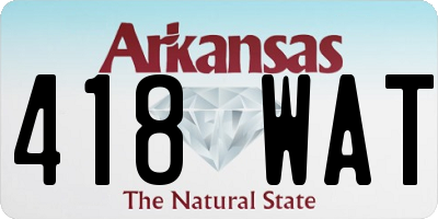 AR license plate 418WAT