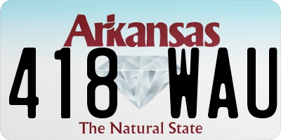 AR license plate 418WAU