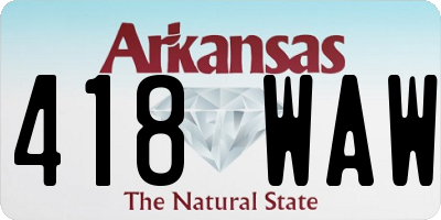 AR license plate 418WAW