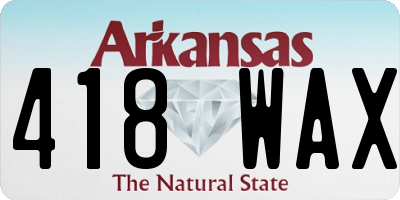 AR license plate 418WAX