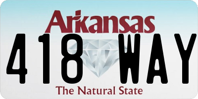 AR license plate 418WAY