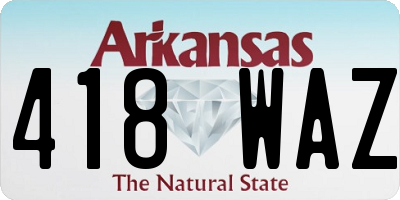 AR license plate 418WAZ