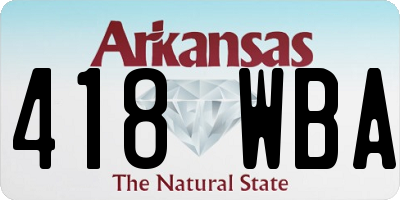 AR license plate 418WBA