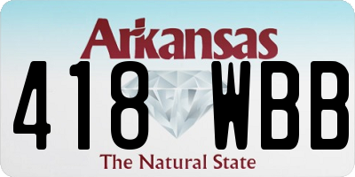 AR license plate 418WBB