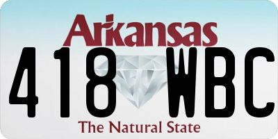 AR license plate 418WBC