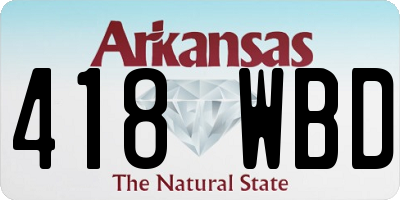 AR license plate 418WBD