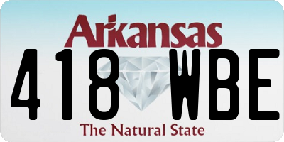 AR license plate 418WBE