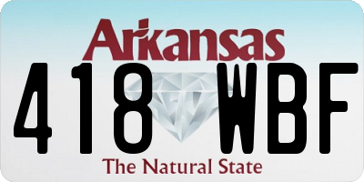 AR license plate 418WBF