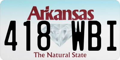 AR license plate 418WBI