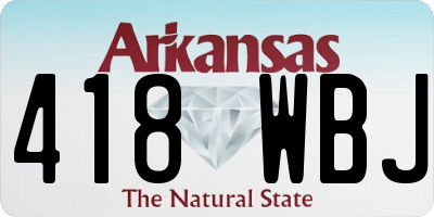 AR license plate 418WBJ