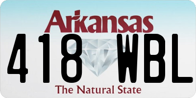 AR license plate 418WBL