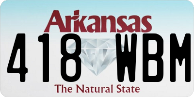 AR license plate 418WBM