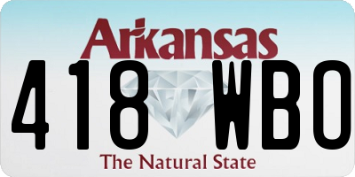 AR license plate 418WBO